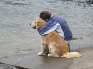 This is the last photo taken of Chance at his favourite place with his soul mate.