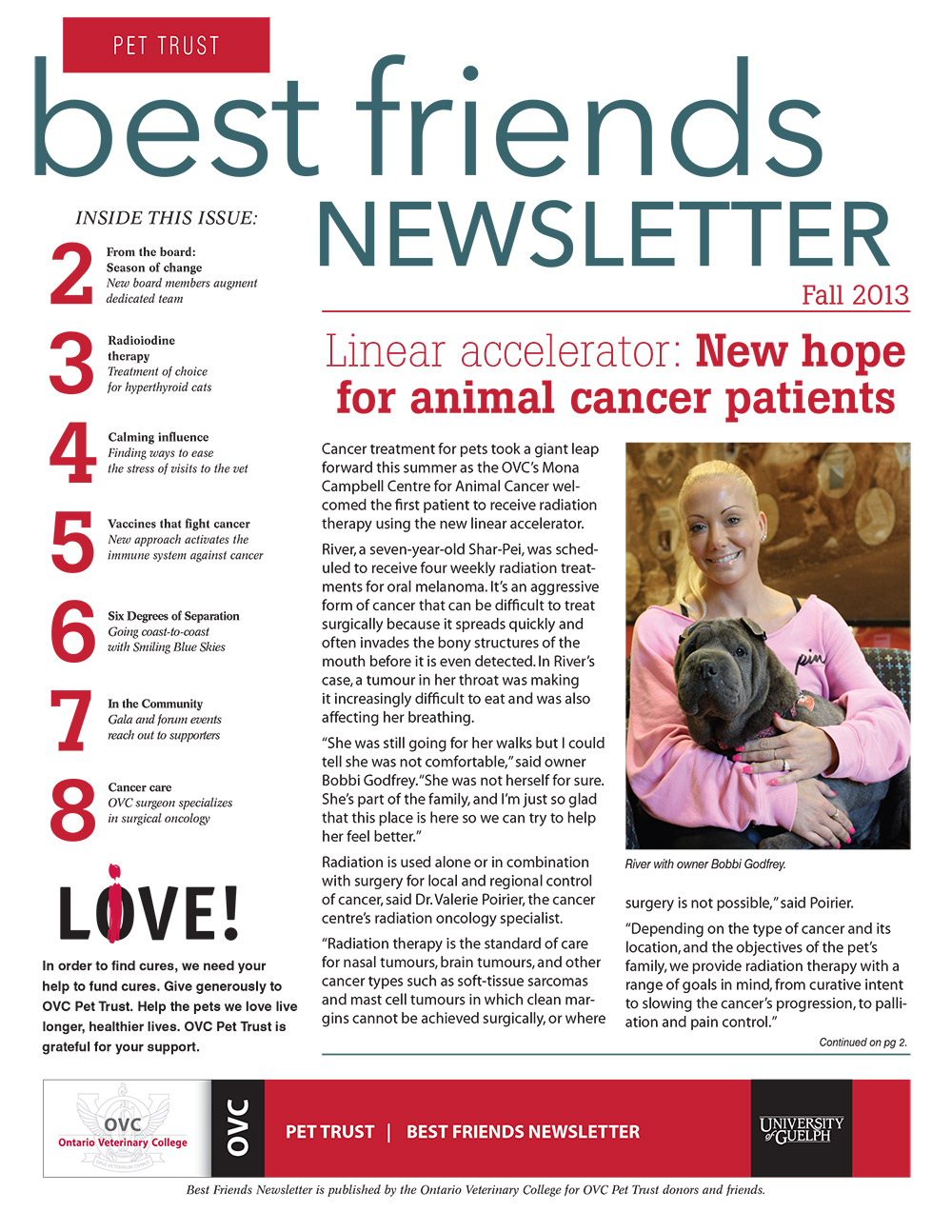 Best Friends Newsletter Fall 2013